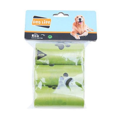 Buen precio 100% libre de transgénicos de maíz renovable de almidón bolsas de caca para perros de tapa plana a prueba de fugas en línea