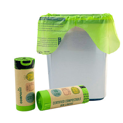 Buen precio En la parte superior del mango de la onda compostable bolsas de basura papel enrollado para cocinas dormitorios en línea