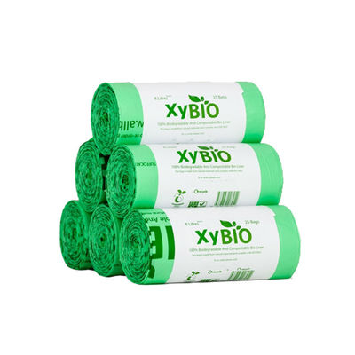 Buen precio Bolsa de basura biodegradable 100% compostable Impreso a medida en línea