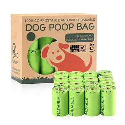Buen precio Diseño de logotipo personalizado Venta al por mayor 100% biodegradable Bolsa de caca de perro para limpieza en línea