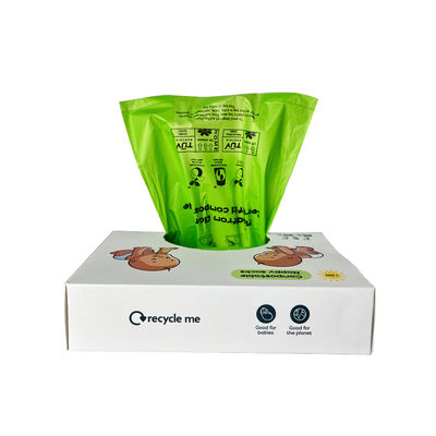 Buen precio Bolsas de pañales desechables para bebés, 100 Count Eco-Friendly Compostable Bolsas de pañales desechables, caca para bebés y bolsas polivalentes con asas para una eliminación conveniente, a prueba de fugas en línea
