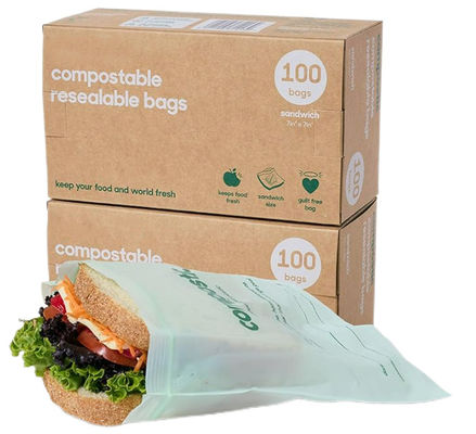 Buen precio Bolsas congeladoras de tamaño galón 100% compostables, bolsas biodegradables de almacenamiento de alimentos, adecuadas para verduras, frutas o carnes en línea