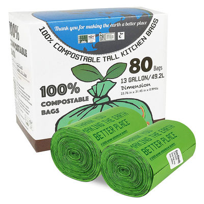 Buen precio Bolsas de basura de plástico biodegradables 100% compostables por encargo en línea