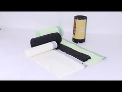 Bolsas de basura de cuerda de tracción compostables con caja de distribución de venta al por menor