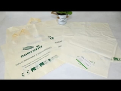 Bolsas de compras compostables reutilizables impresas a medida con mango de bucle suave