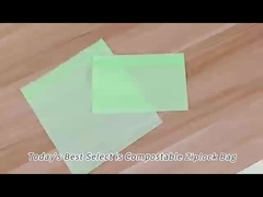 Resina Compostable Bolsas de cierre con cremallera Bolsas de sándwich vuelva a cerrar Certificado SGS FDA